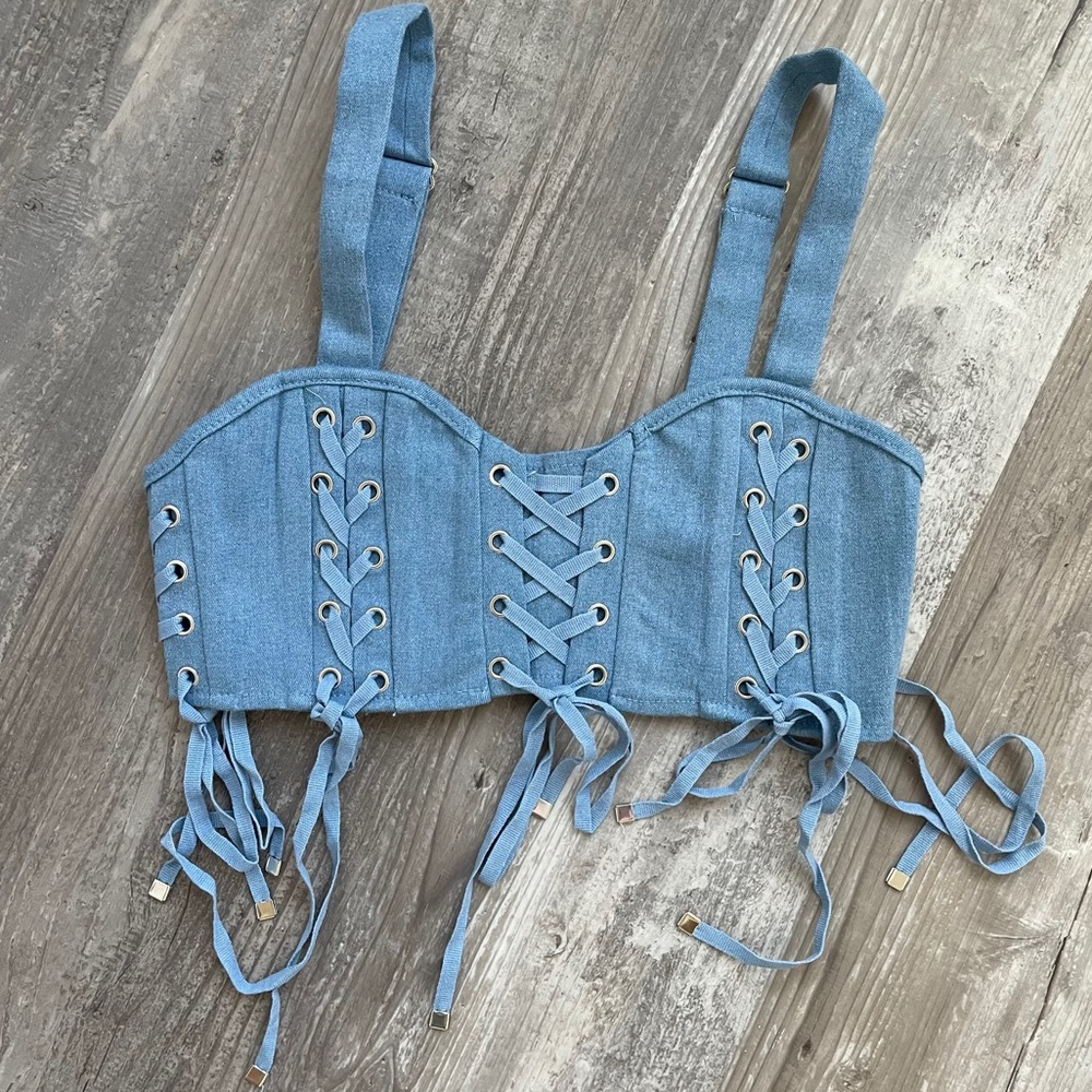 Denim Bralette Top